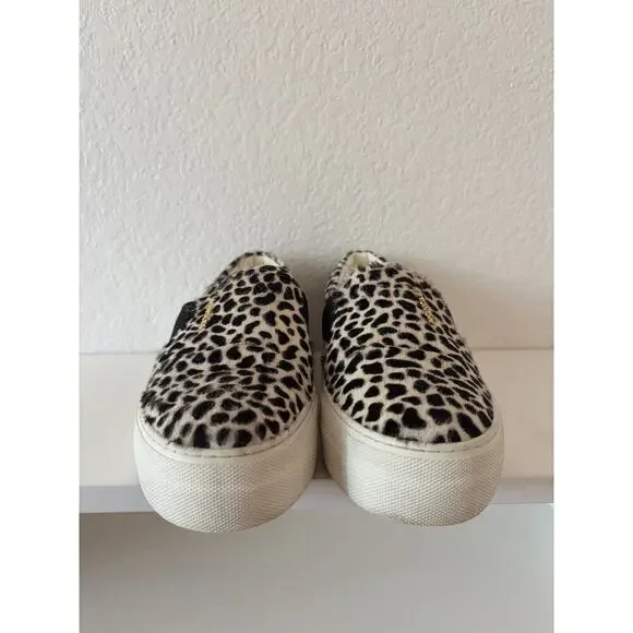 B50 Moncler Leopard Ponyhair Leather Loafer Animal Print Sneakers Women 36 US 6 - Picture 4 of 11